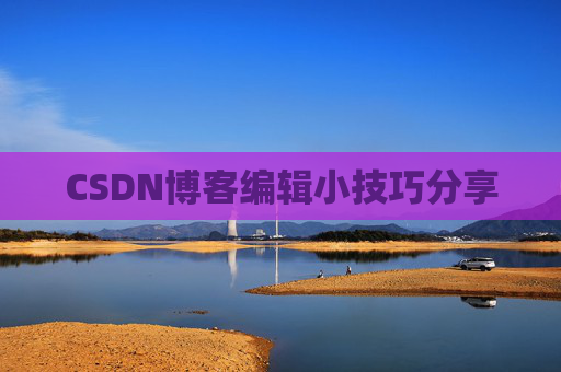 CSDN博客编辑小技巧分享